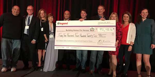 Legrand North America Helps Wounded Veterans with $161K Donation to ‘Building Homes for Heroes’ Program
