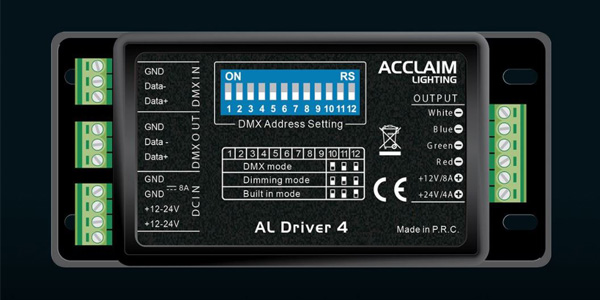 Acclaim Lighting Offers a Four-Channel PWM Dimming Driver for Low Voltage LEDs