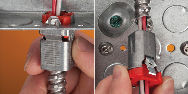 Bridgeport Fittings’ Double-Snap Cable Connectors are easy to install, saving contractors time and labor