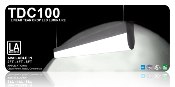 LA Lighting TDC100 Linear Tear Drop LED Luminaire   
