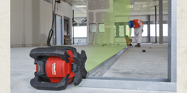 Accurate, Tough and Green. Introducing the Hilti Green Rotating Laser PR 3-HVSG