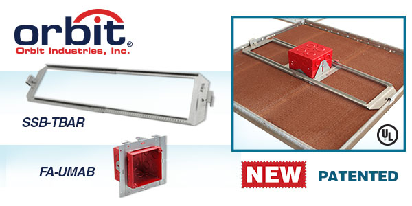 Orbit Industries’ New Drop Ceiling Box Mounting System