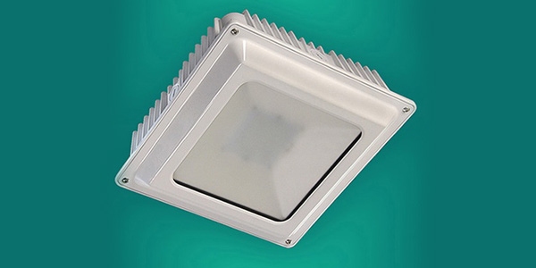 LEDtronics Low-Profile LED Canopy Luminaire an Easy Install for Most Indoor and Outdoor