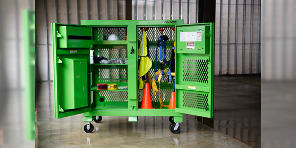 KNAACK Introduces Safety Kage Cabinet for Organizing and Securing Jobsite Safety Gear
