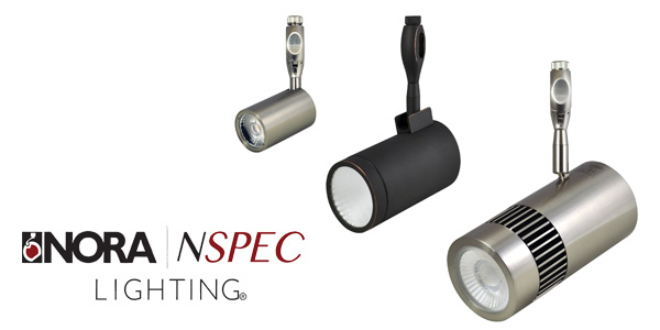Cyndi LED Rail Head from Nora Lighting Offers Field-Changeable Beam Spreads, 25° Spot, 50° Flood