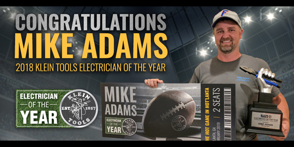 Klein Tools Announces 2018 Electrician of the Year Winner