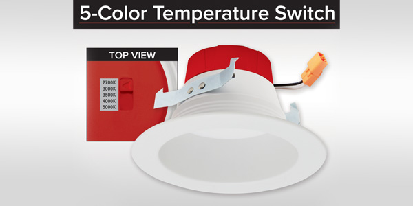 ELCO Lighting Introduces the NEW 5-Color Temperature Switch LED Inserts