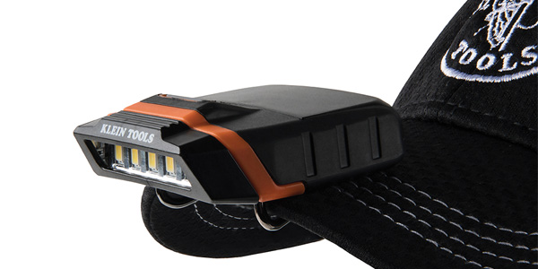 Klein Tools’ Cap Visor Light Fits Securely onto a Professional’s Work Hat