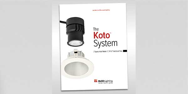 ELCO Lighting Announces the Release of its Highly Anticipated Koto System Catalog