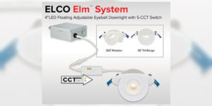 ELCO Elm System - 4″ Floating Adjustable Eyeball LED Downlight with 5-Color Temperature Switch 