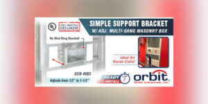 Orbit Revolutionary Mounting System Roughs-In 3 to 6-Gang Boxes Anywhere Between Studs