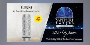 Aleddra’s UV-Free Air-Sanitizing Desktop Lamp is a Winner of LEDs Magazine’s Sapphire Awards