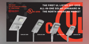 SOLTECH Announces the First UL 8801-Listed ALL-IN-ONE Solar Luminaires
